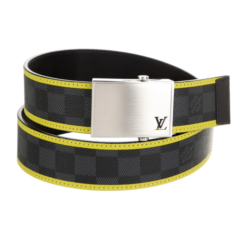 Louis Vuitton Damier Graphite Leather Black and Fluorescent Belt